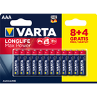Obrázok produktu Varta Longlife Max Power AAA 8+4 (Double blister)